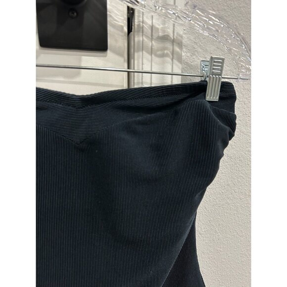 Gottex One Piece Black Strapless Ribbed Swimsuit Size 10 - Picture 4 of 8